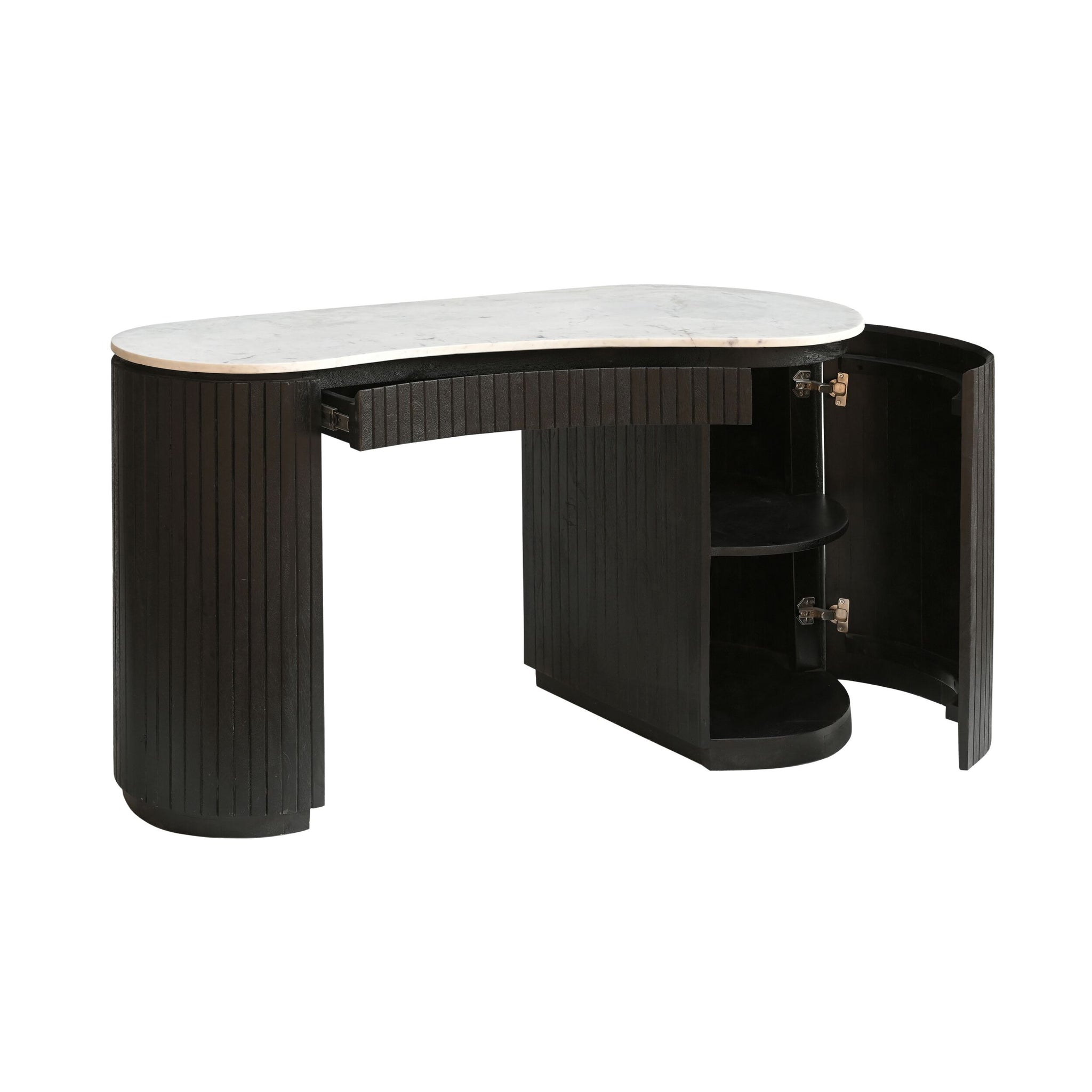 Deva Double Pedestal Desk Black