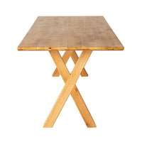 Oakdale Cross Leg Timber Dining Table 240cm