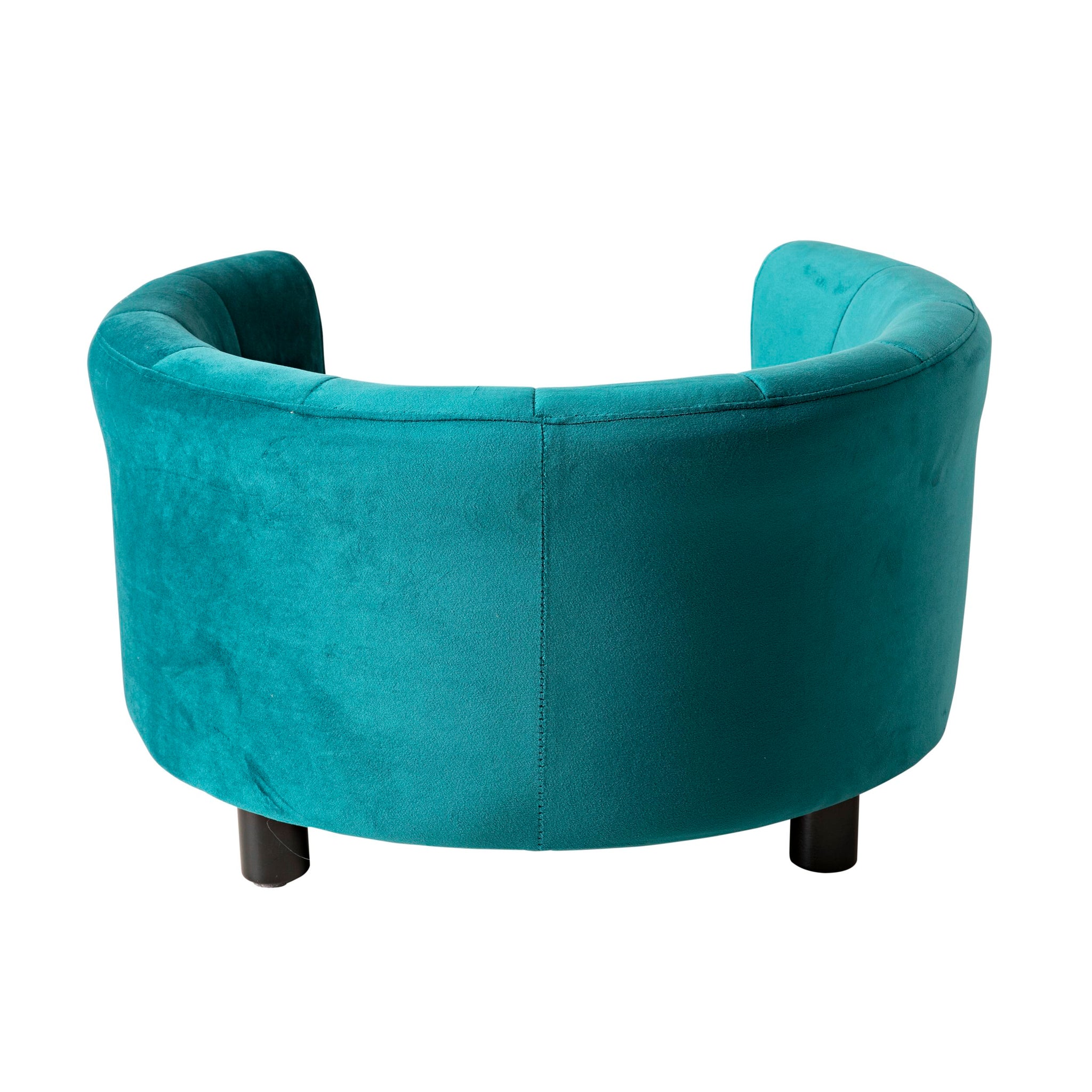 Vivienne Velvet Green Teal Pet Bed 65x65x36cm