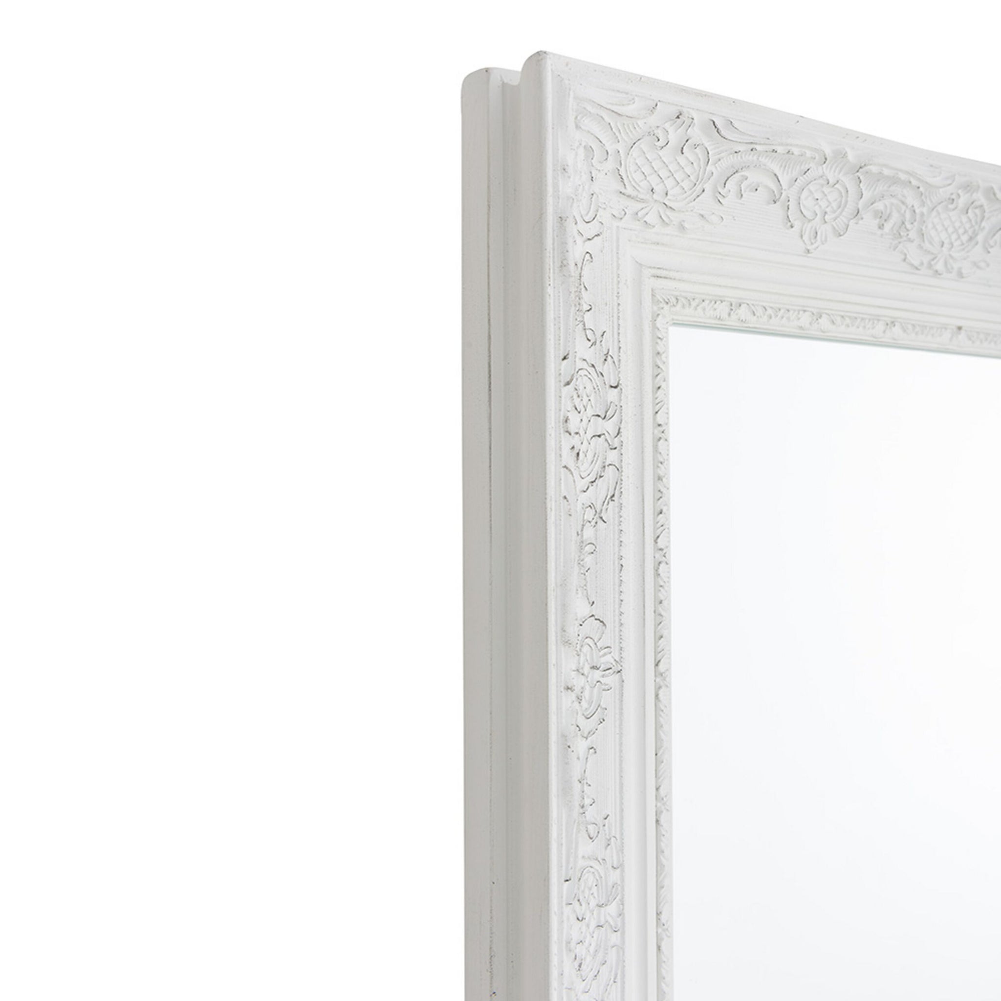 Quincy Antique White Mirror 90x60cm