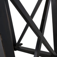 Provincial Oak Round Dining Table 140cm Distressed Black