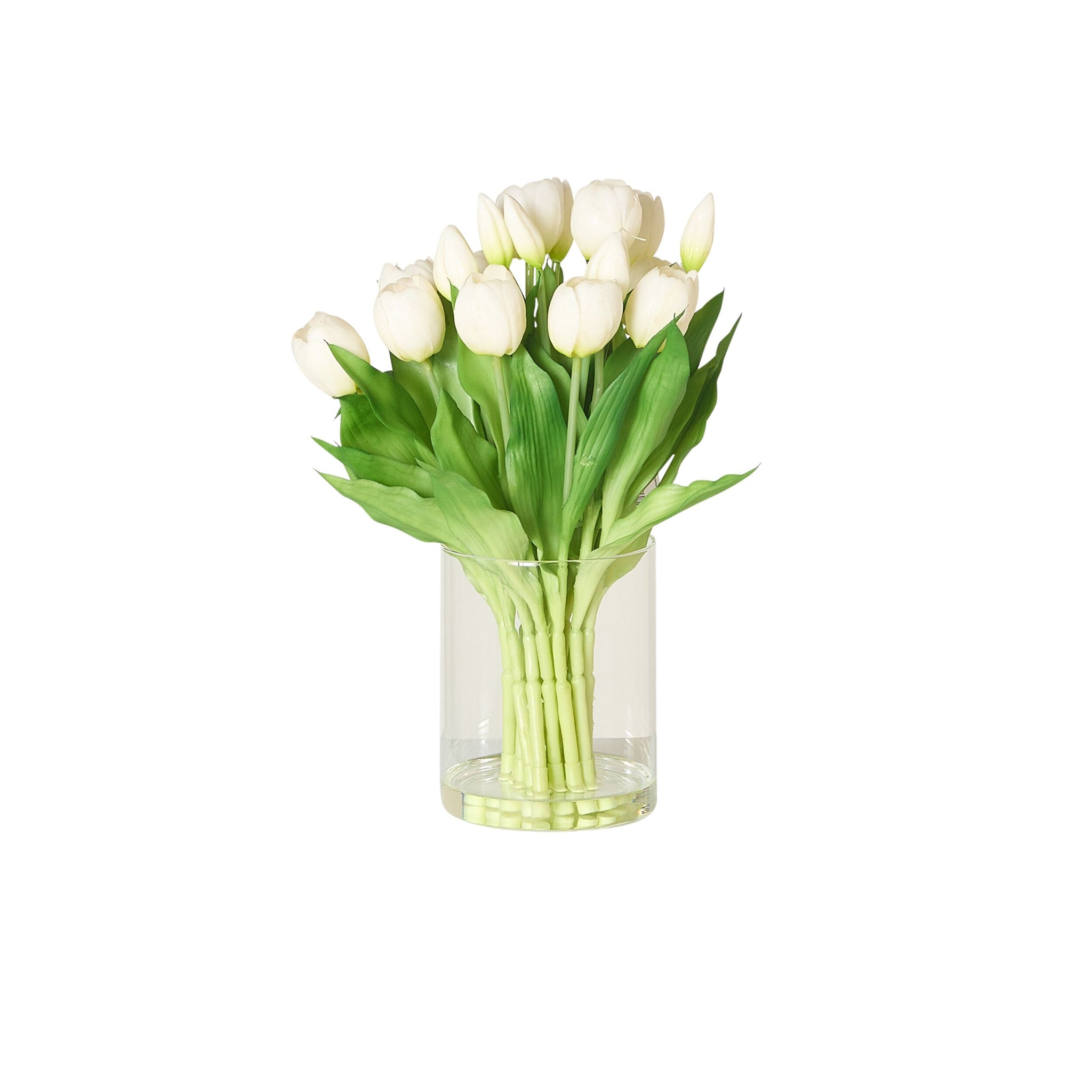 Floriana White Tulip Arrangement in Vase 43cm