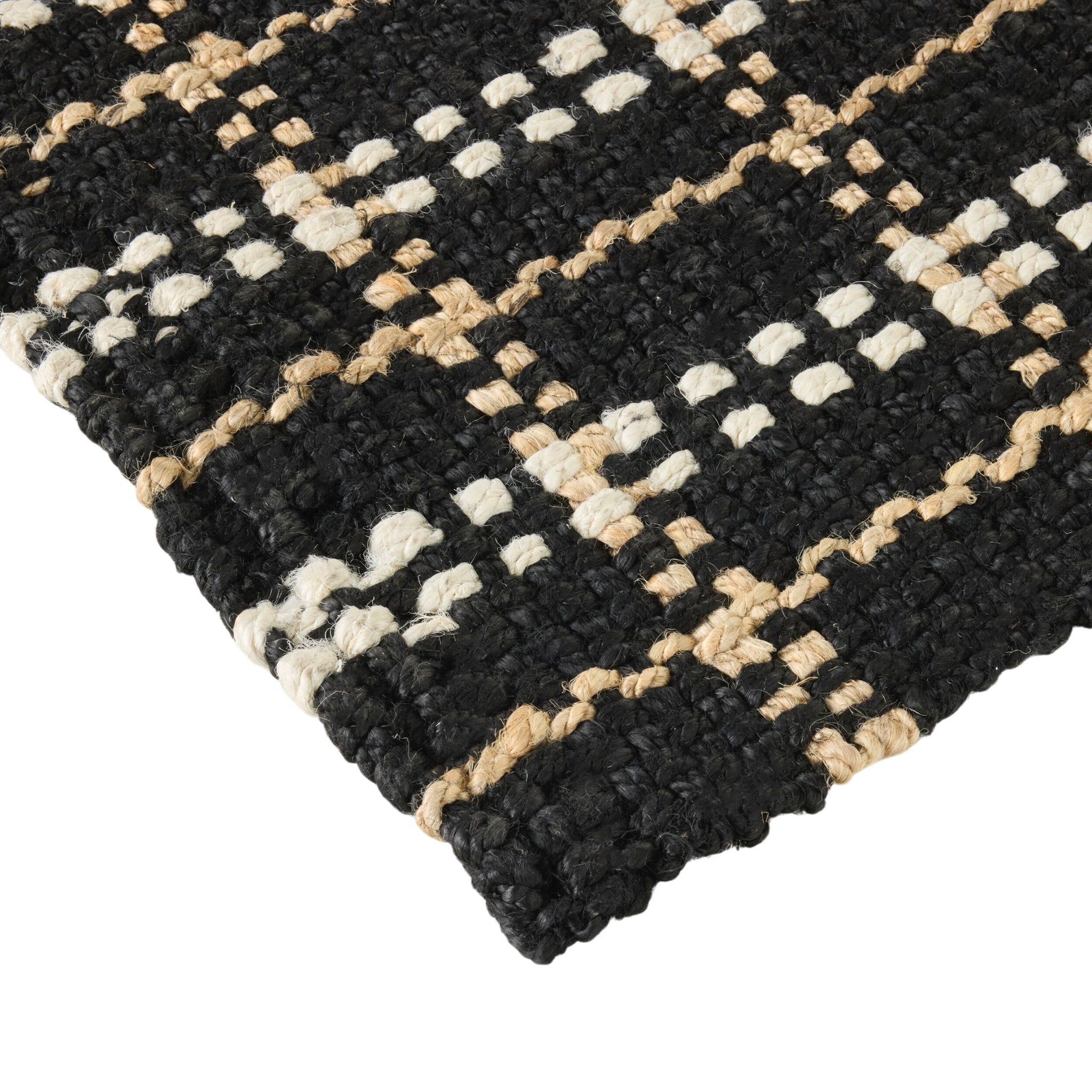 Panama Check Jute Doormat 60x90cm