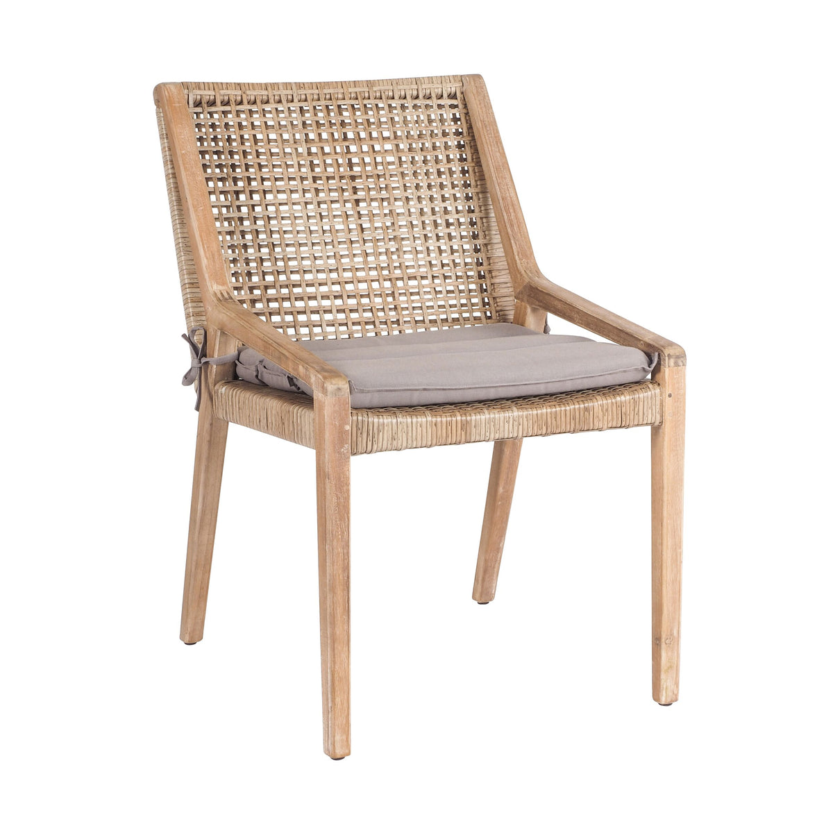 Reclaimed Teak Cross Leg Dining Table 400cm with 8 Weave Dining Chair Package