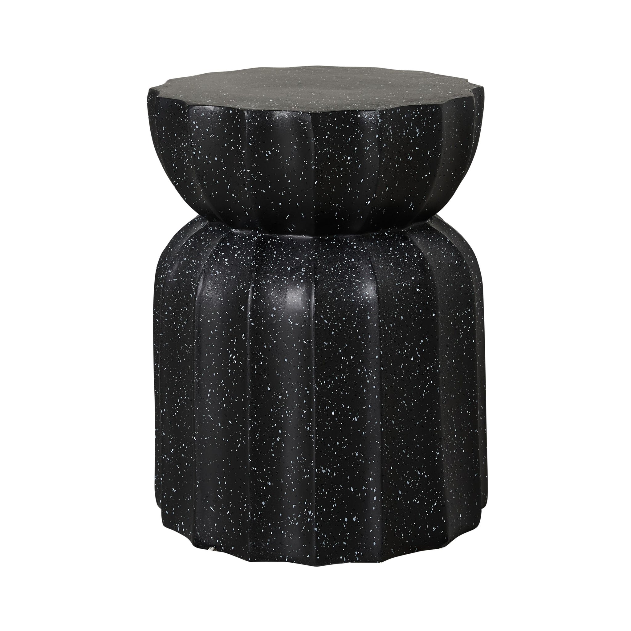 Lotus Black Stool 37x37x46cm