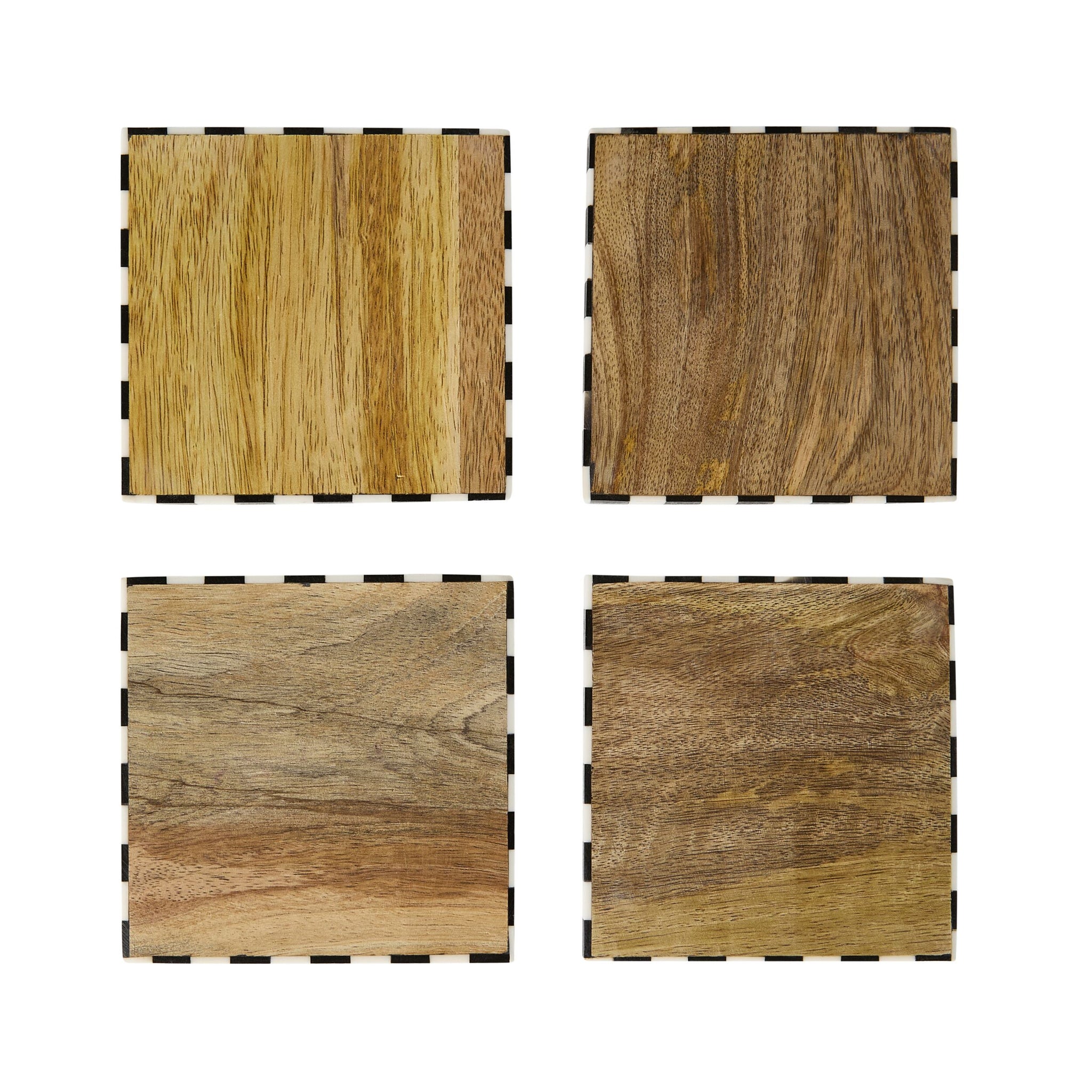 Checkerboard Trim Square Coasters