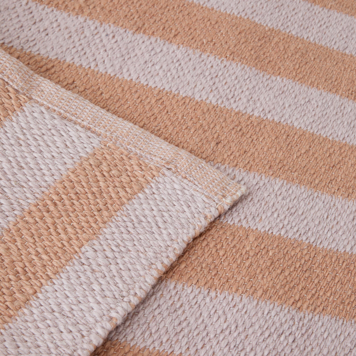 Amalfi Tea Rose Stripe Outdoor Rug 125x185cm