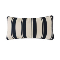 Aruba Outdoor Lumbar Cushion Onyx Stripe 70x35cm