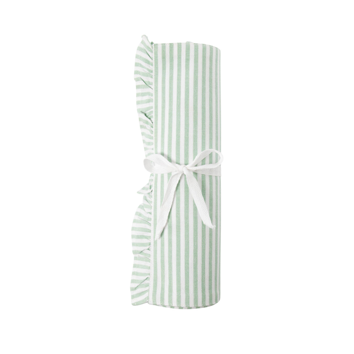 Marais Ruffle Stripe Placemat Pine Green