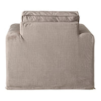 Huxley Luxe Velvet Armchair Natural Custom C-004
