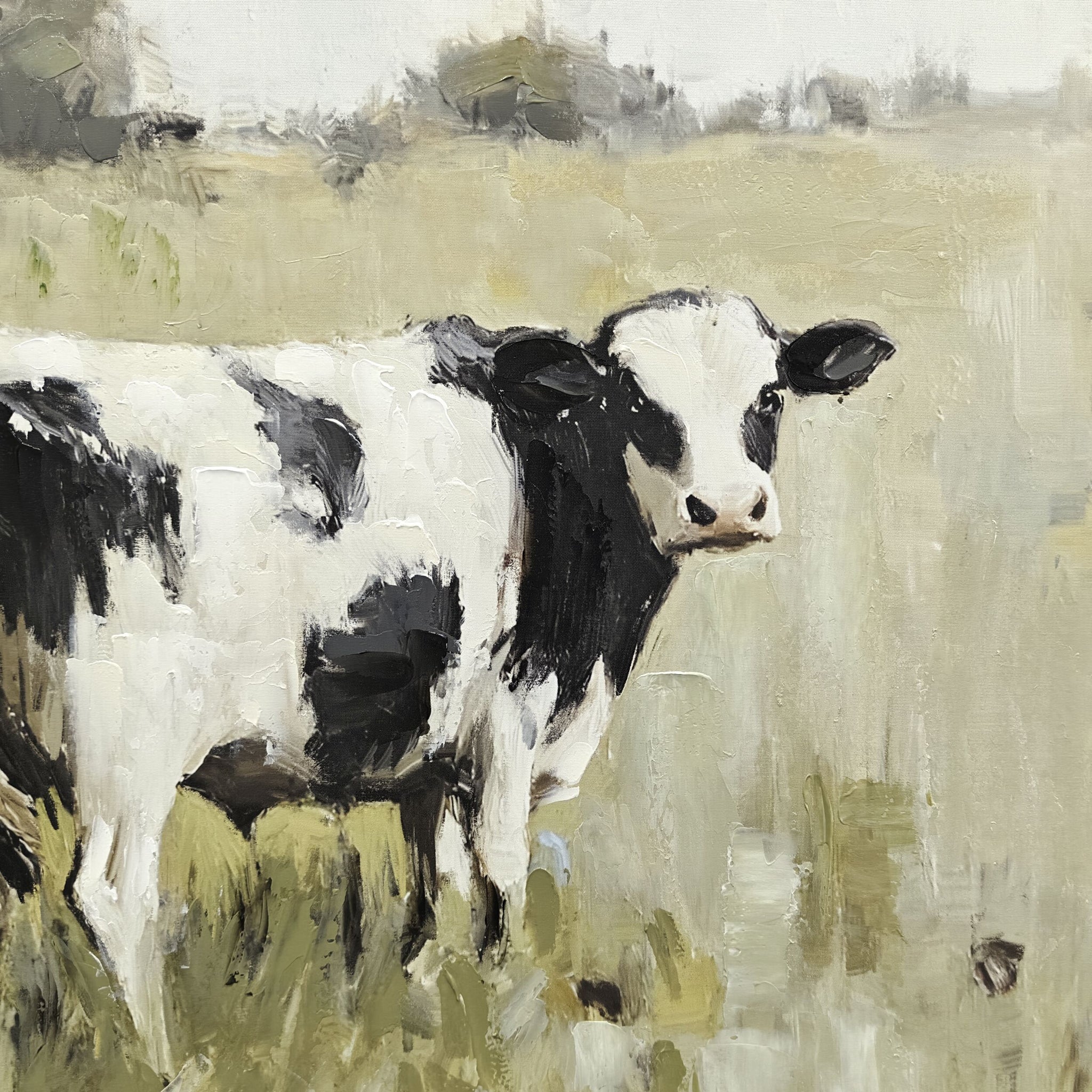 Daisy's Meadow Framed Textured Print 100x75cm