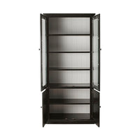 Armand 4 door Display Cabinet Black with White Detail