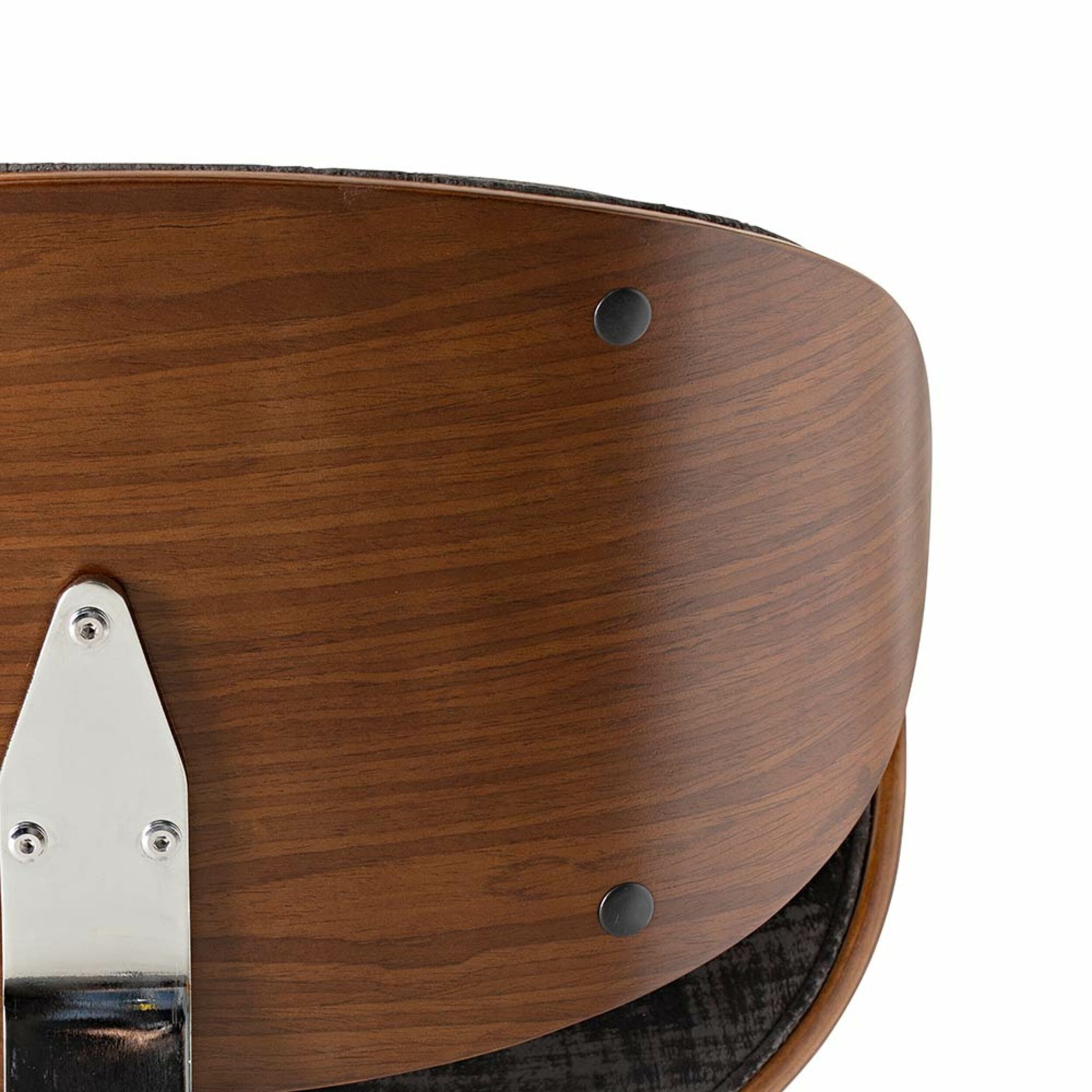 Jetson Desk Chair Timber Veneer Back Brushed Basalt Velvet