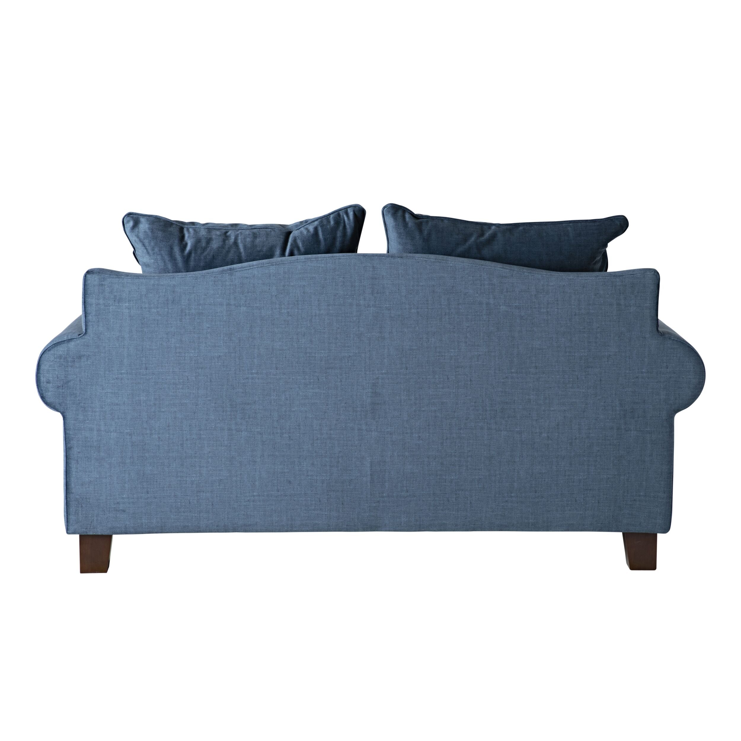 Lisette 2.5 Seater Luxe Velvet Sofa Marine Blue Custom C-006