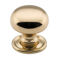 3651 Cupboard Knob Sheet Brass Polished Brass D25xP27mm