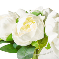 Floriana Peony White x6 Vase 18cm