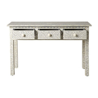 Nora Bone Inlay Console Table Grey