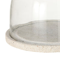 Beige Marble And Glass Cheese Dome