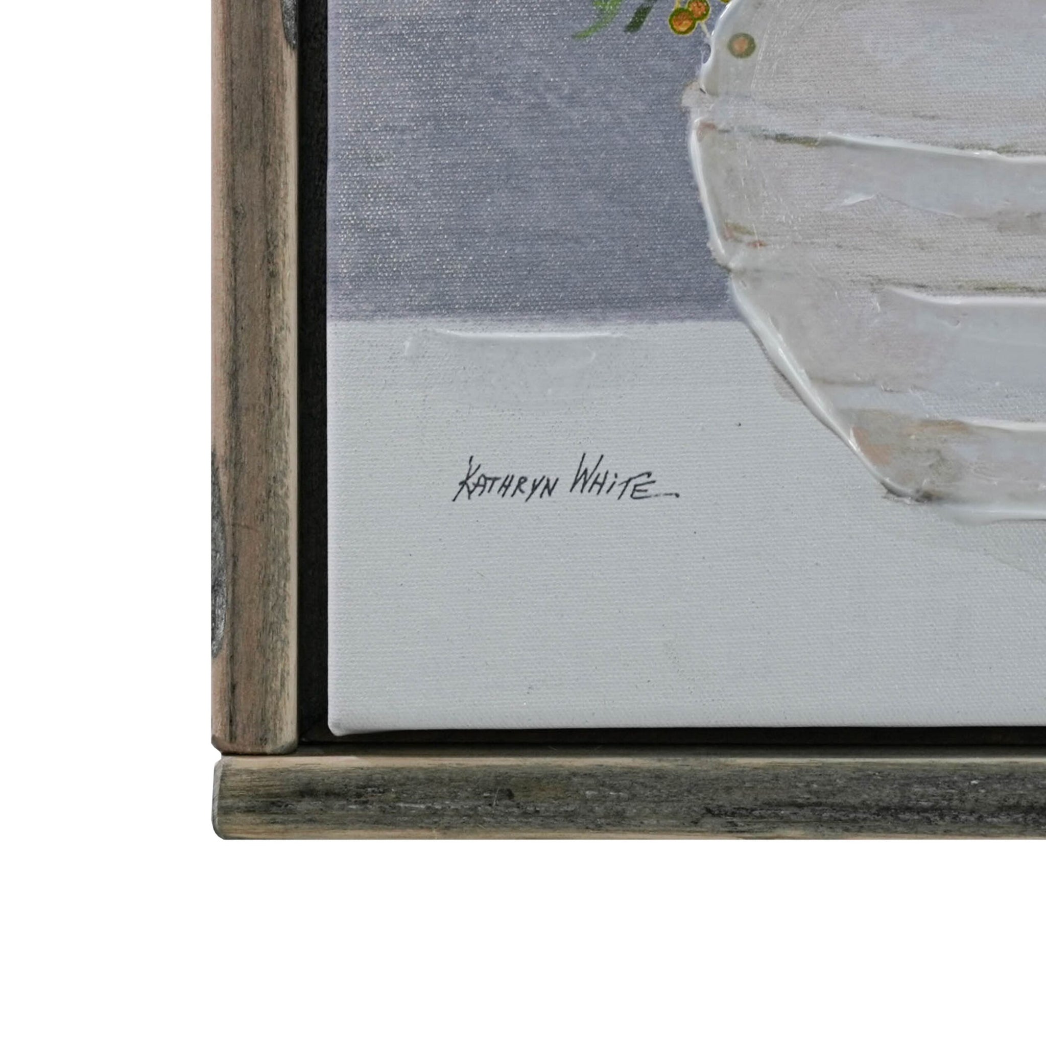 Galleries Porcelain Petals Framed Textured Print 120x60cm