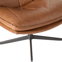 Dean Swivel Chair Dakota Vintage Saddle