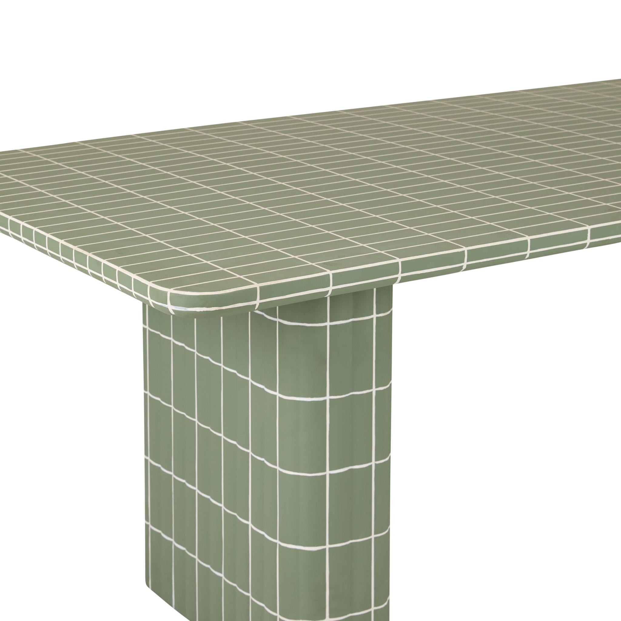 Edie Dining Table 225cm Laurel Green