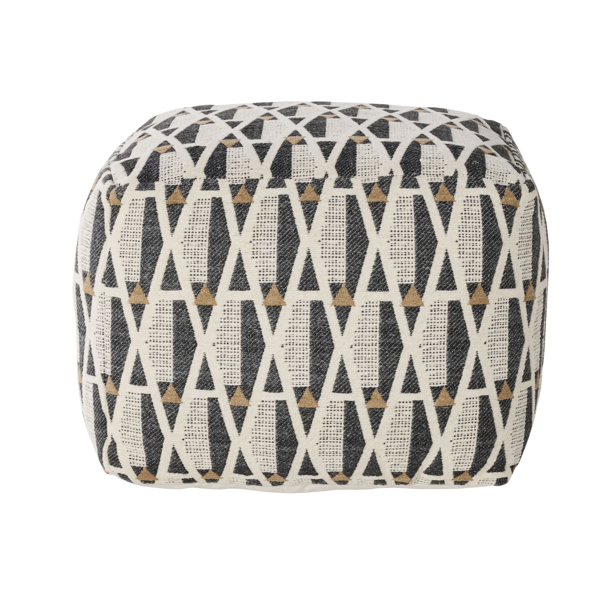 Waterloo Geo Square Pouf