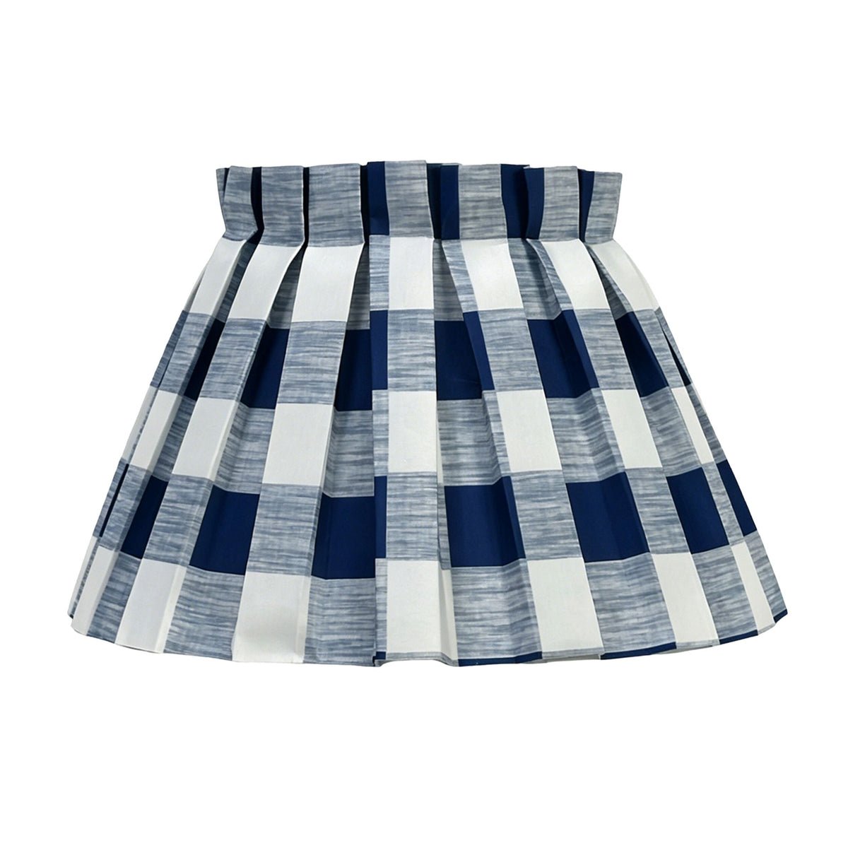 Elsie Gingham Tapered Shade Navy 25cm