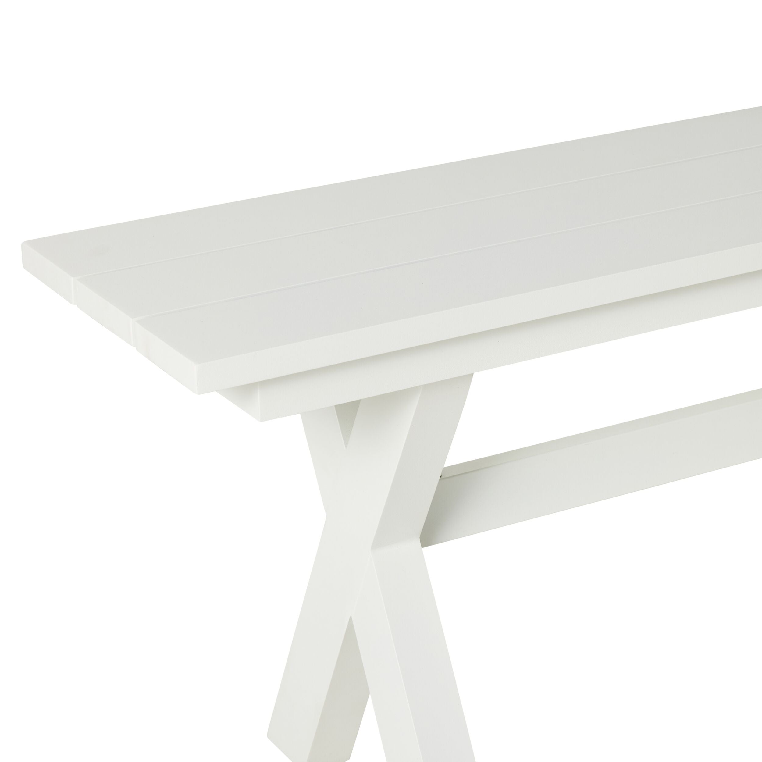 Blake Aluminium Dining Bench 300cm White