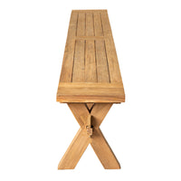 Reclaimed Teak Cross Bench 260cm