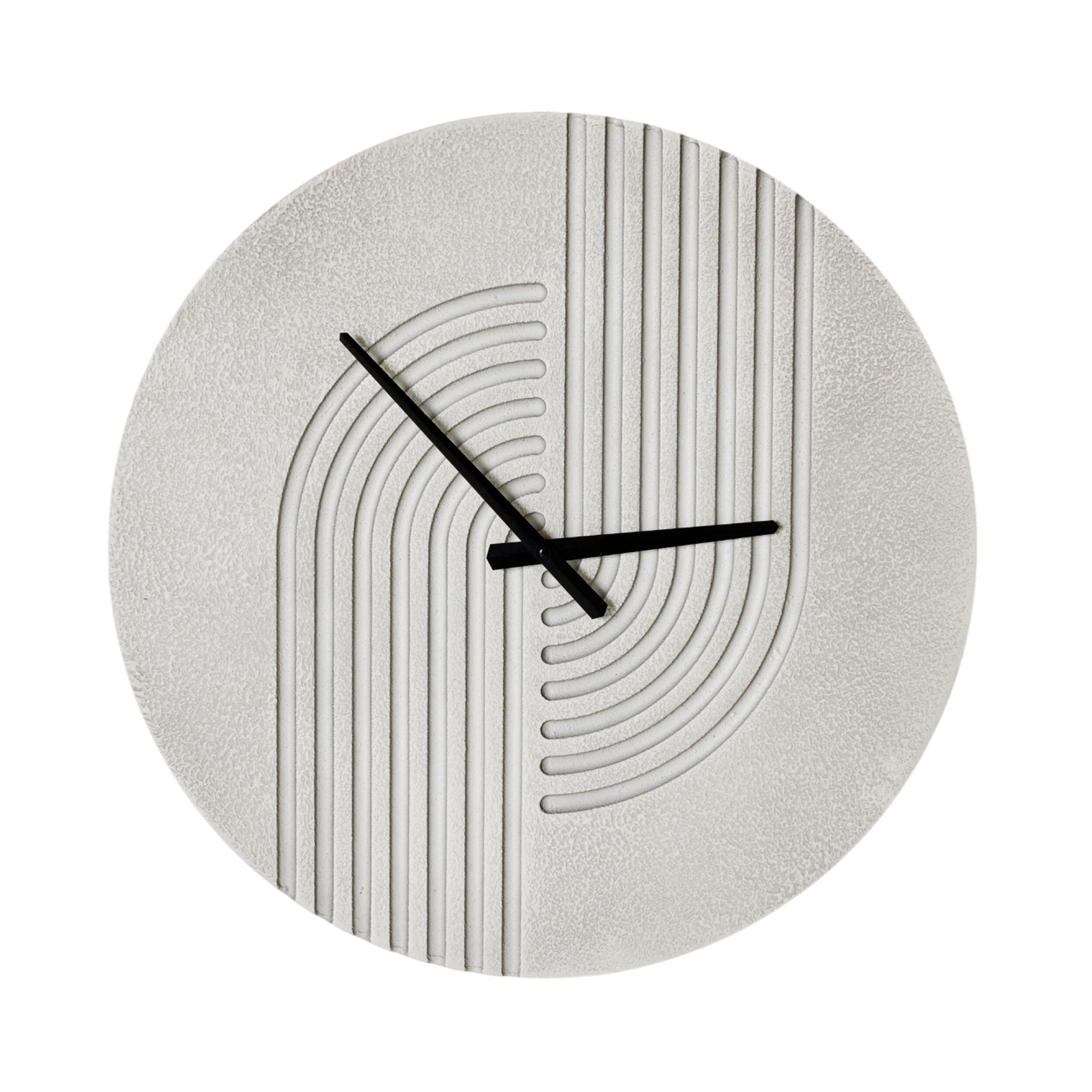 Swirl Wall Clock Grey 50x50x4cm