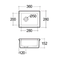 Lab Sink 360x280mm