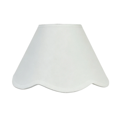 Belle Scallop Shade White 25cm