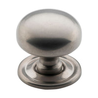 3148 Cupboard Knob Sheet Brass Satin Nickel D32xP28mm