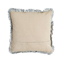 Tansy Handblocked Navy Square Cushion 45x45cm