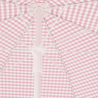 Amalfi Umbrella with Tassles Pink/White Gingham