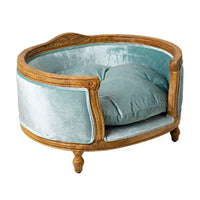 Luxe Dog Bed Soft Teal 75x70x44cm