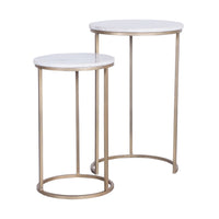 Avoca Marble Top Side Table Set of 2