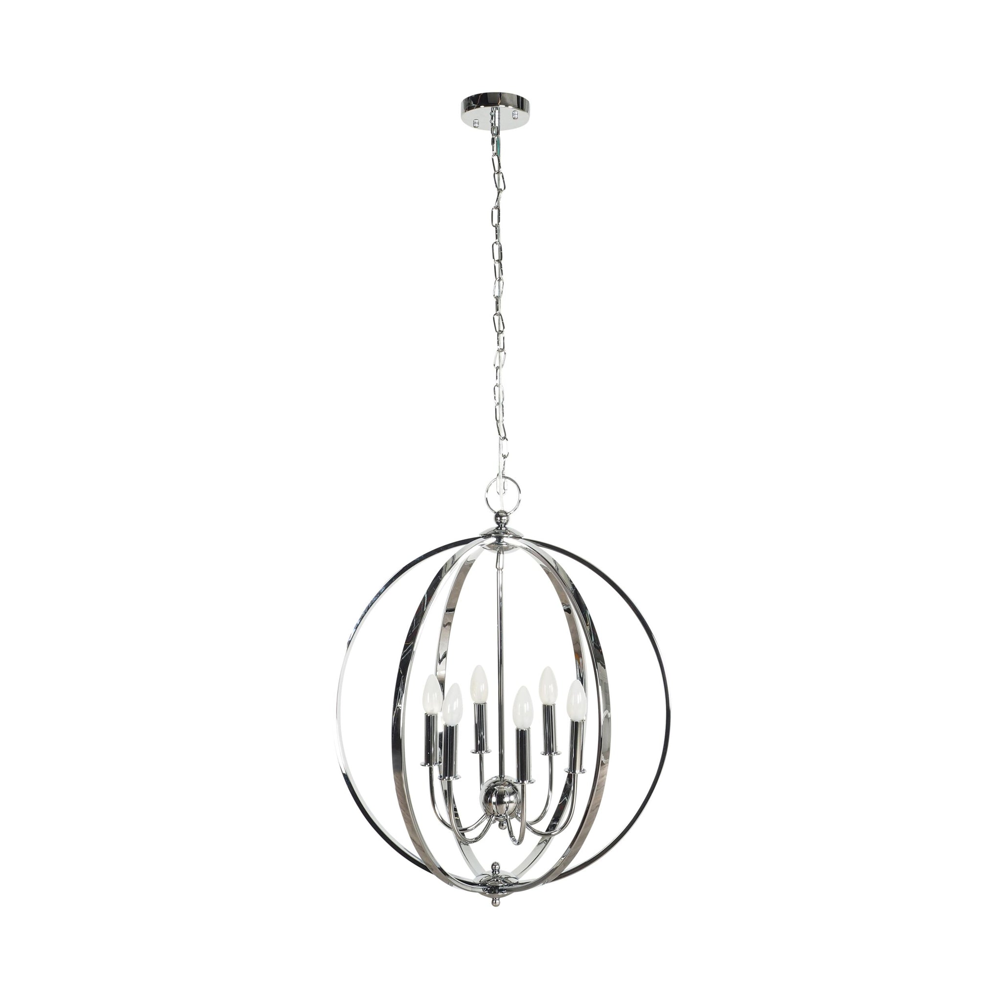 Remi Chrome 6 Light Chandelier
