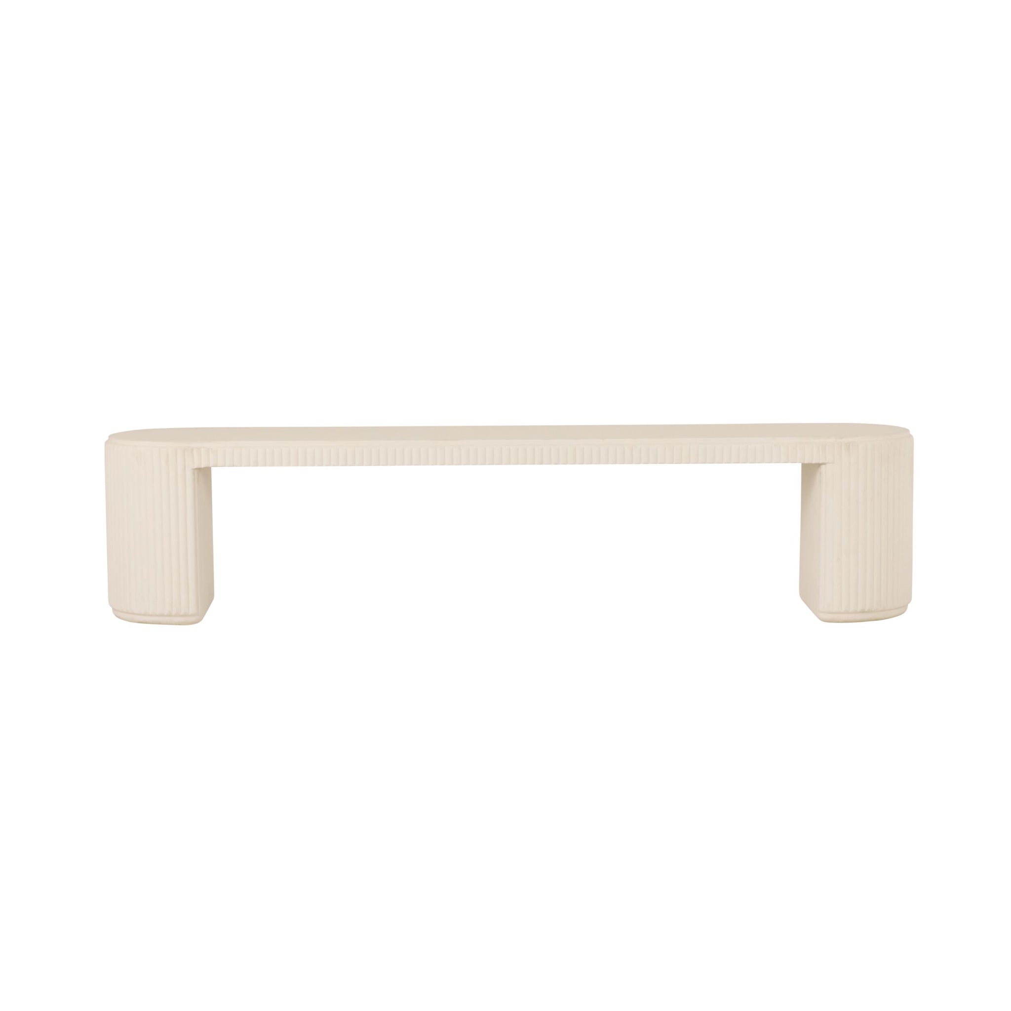 Ravello Ripple Bench 200cm Ivory Stone