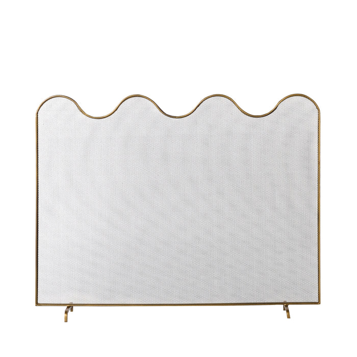 Flo Fire Screen Brass Antique
