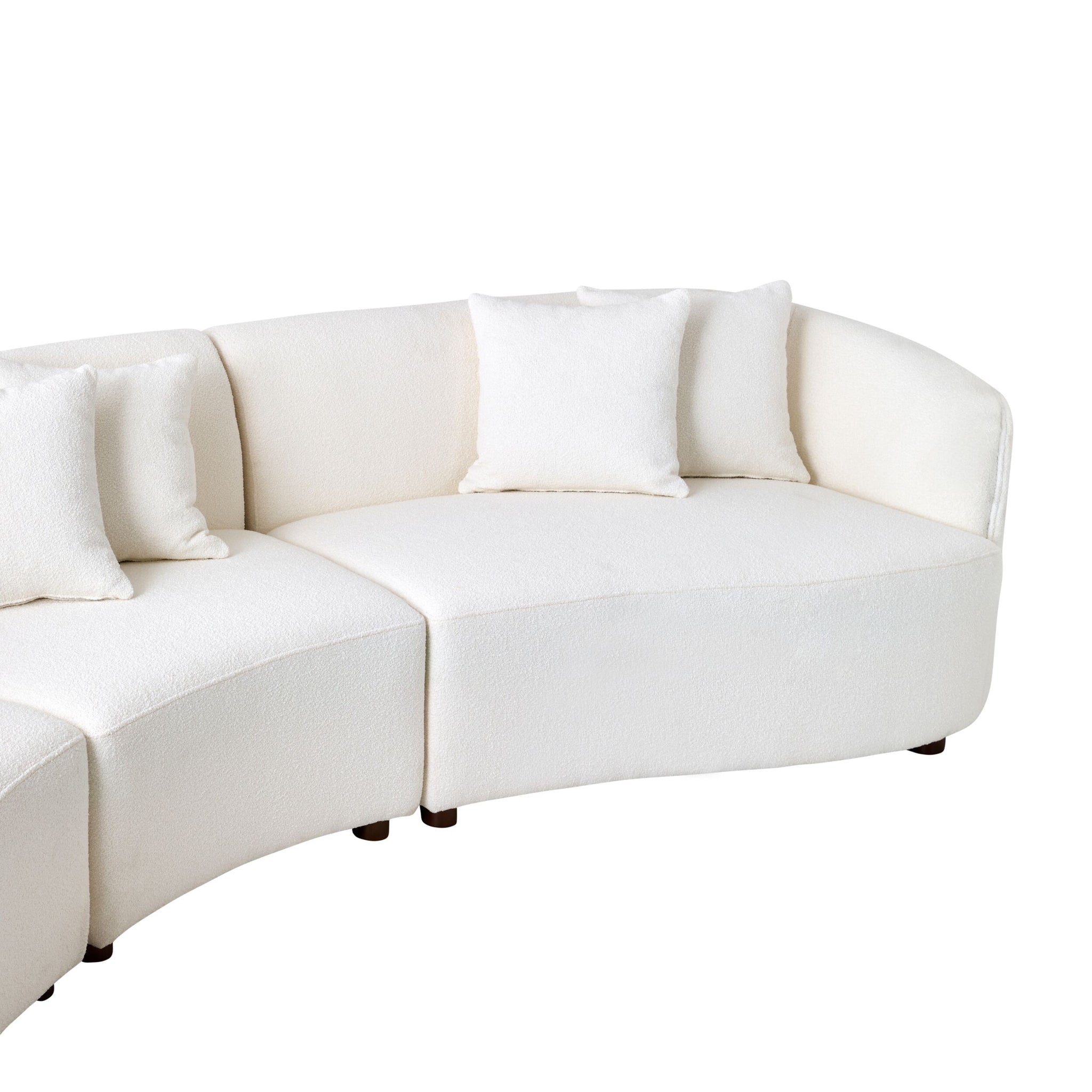 Alessa 4 Seater Sectional Sofa Luna Cloud White