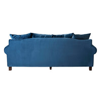 Lisette 3.5 Seater Velvet Deep Sofa Celeste Indigo