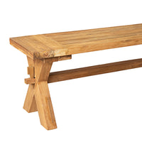 Reclaimed Teak Cross Bench 260cm