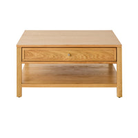Avalon Square 2 Drawer Coffee Table Light Oak