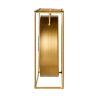 Caged Mantel Clock Gold 18x18x7cm