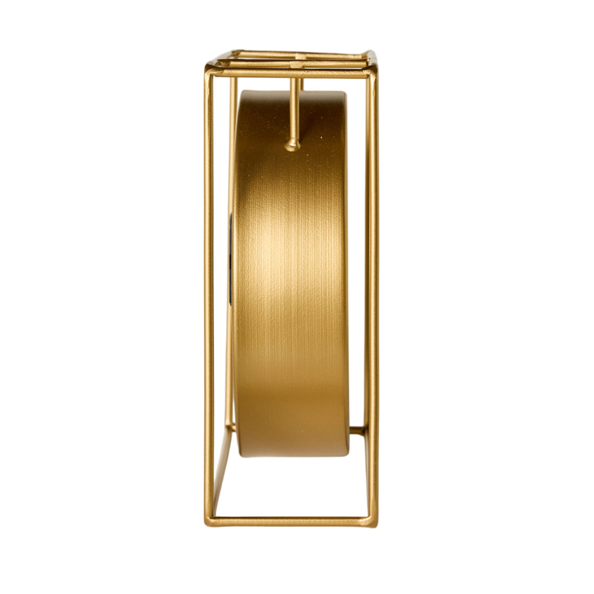 Caged Mantel Clock Gold 18x18x7cm