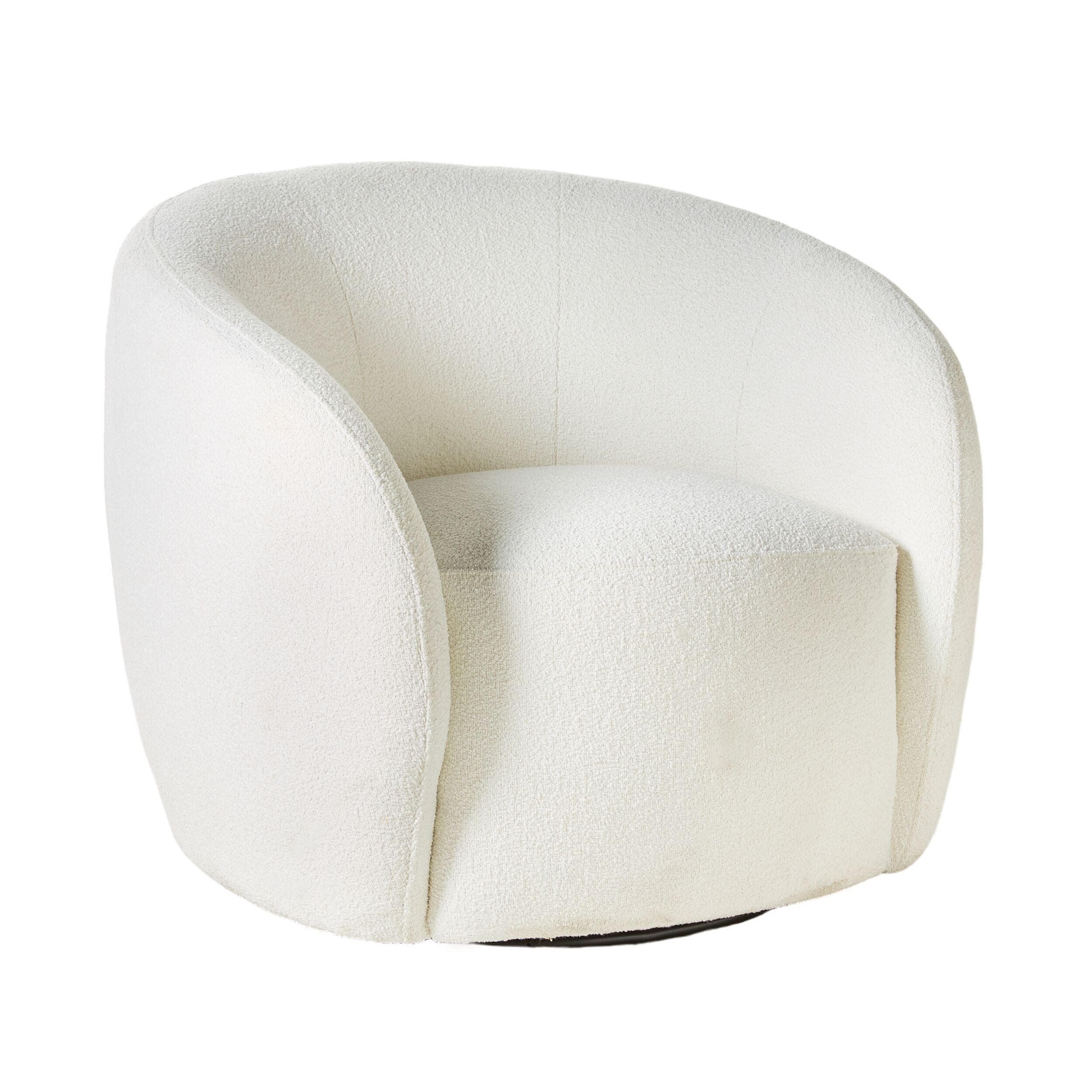 Alessa Swivel Armchair Luna Cloud White