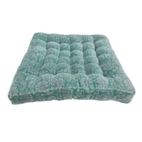 Samy Cotton Velvet Jade Woodblock Seat Cushion