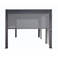 Sanctuary Louvered Aluminium Pergola Charcoal 3x5