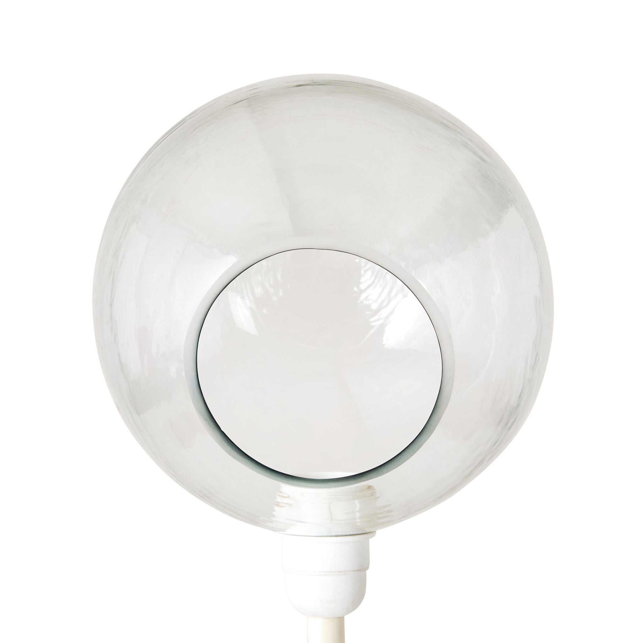 Vera Hammered Glass Table Lamp Off White 63cm